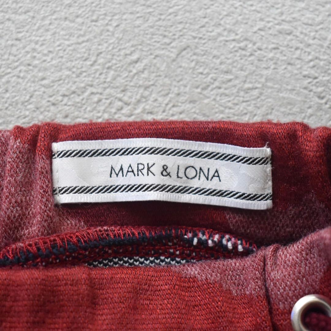 MARK & LONA スウェットスカート 36 カモフラ スカル柄 ロゴリブ
