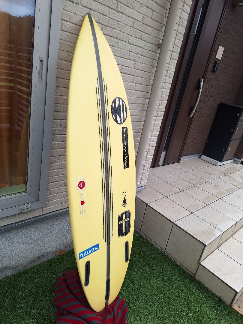 Hashi Shapes Design 　外立サーフボード　EPS　イエロー