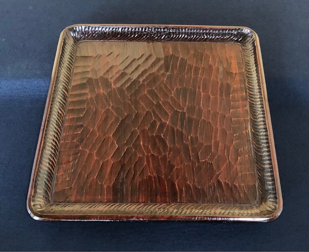 《レ》伝統工芸 讃岐彫 四方膳6客 讃岐膳 盆 刳抜 251201お2