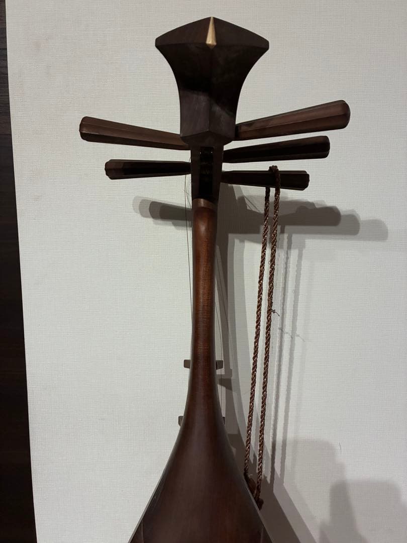m*u様 筑前琵琶 五弦 レトロ　【ジャンク品】ヴィンテージ　時代物　古美術