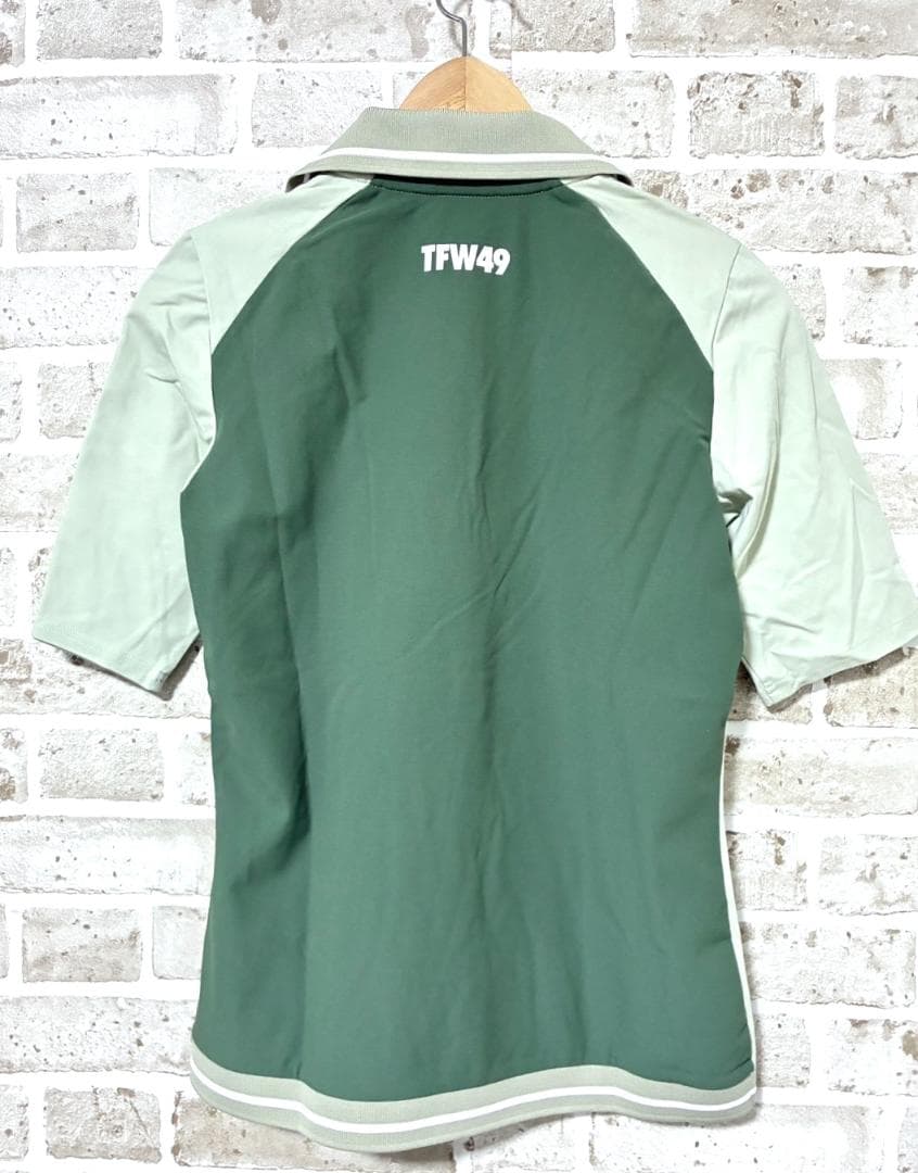 【フォロー割】新品 TFW49 レディース スキッパーポロシャツ Lサイズ 緑