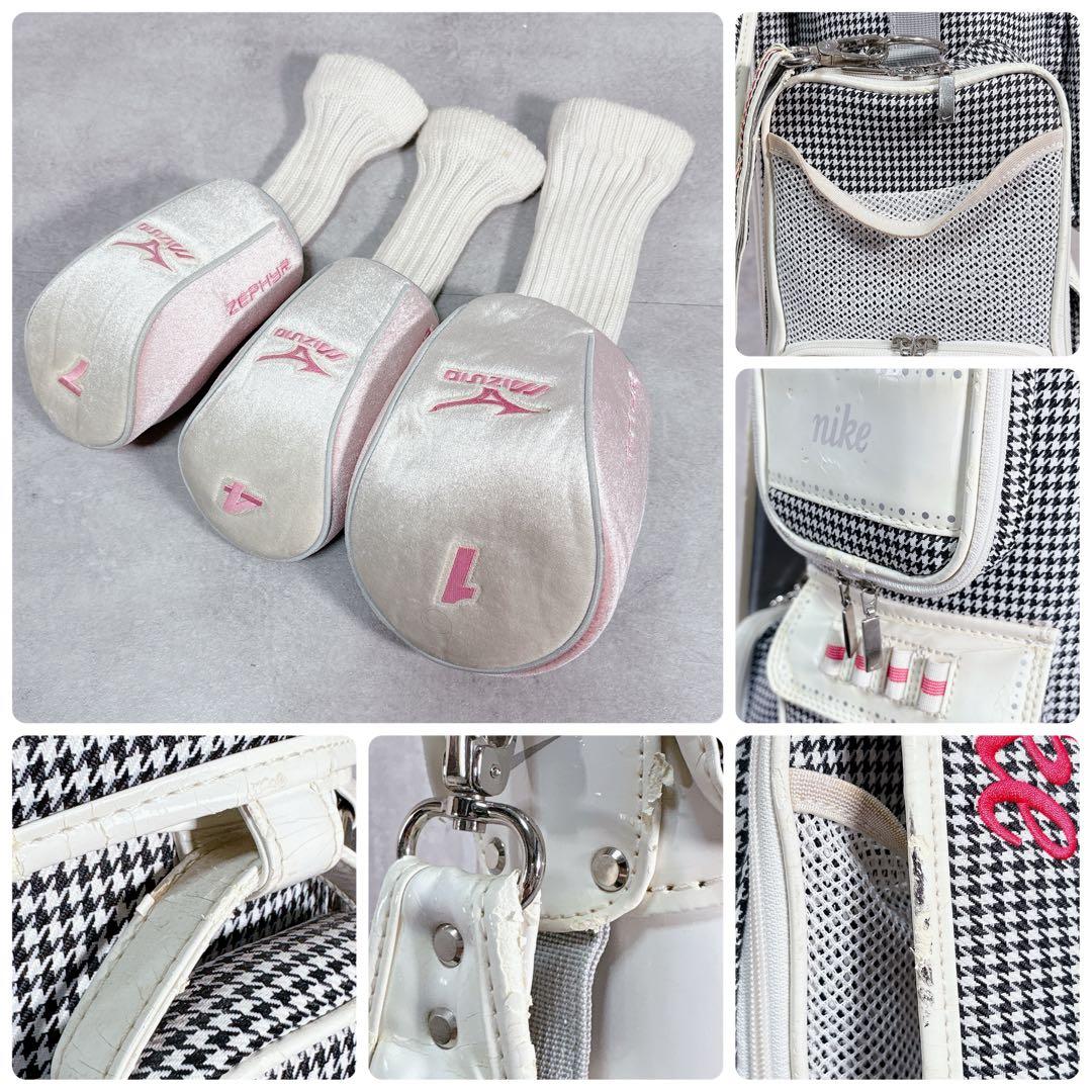 T209 ミズノ 他 ゴルフクラブ レディース セット ゼファー 格子柄 ナイキ