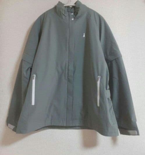 再再再値下げ新品 マンシングウェア レインワンピースLL　収納袋付　カーキ