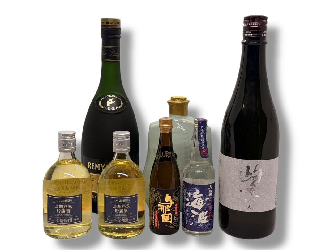 #お酒まとめ売り レミーマルタン・いいちこ・海波・八年花彫王 など 7本セット