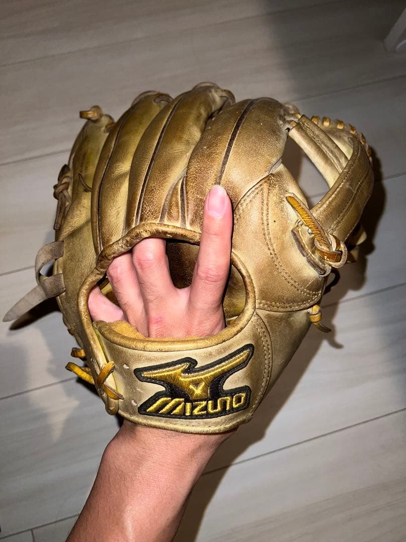 硬式グローブ 内野手用　ミズノプロ　ナチュラルライム　野球