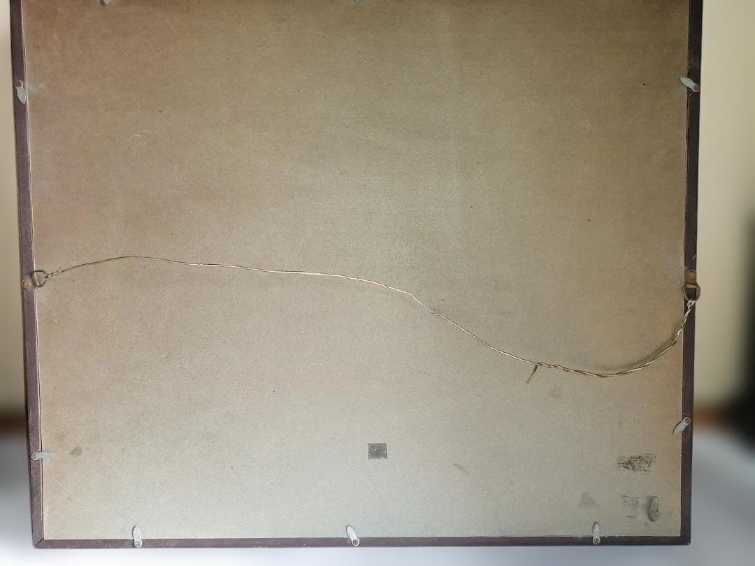 複製画　クロード・モネ「ブージヴァルの橋」AIによる結果　レトロな額縁