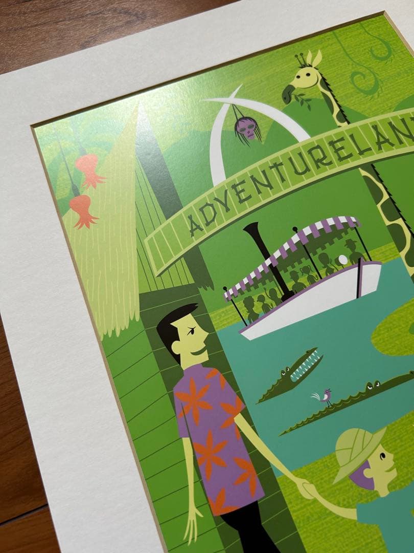 Shag disney 50周年 限定 アドベンチャーランド プリント ポスター