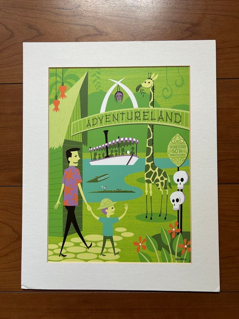 Shag disney 50周年 限定 アドベンチャーランド プリント ポスター