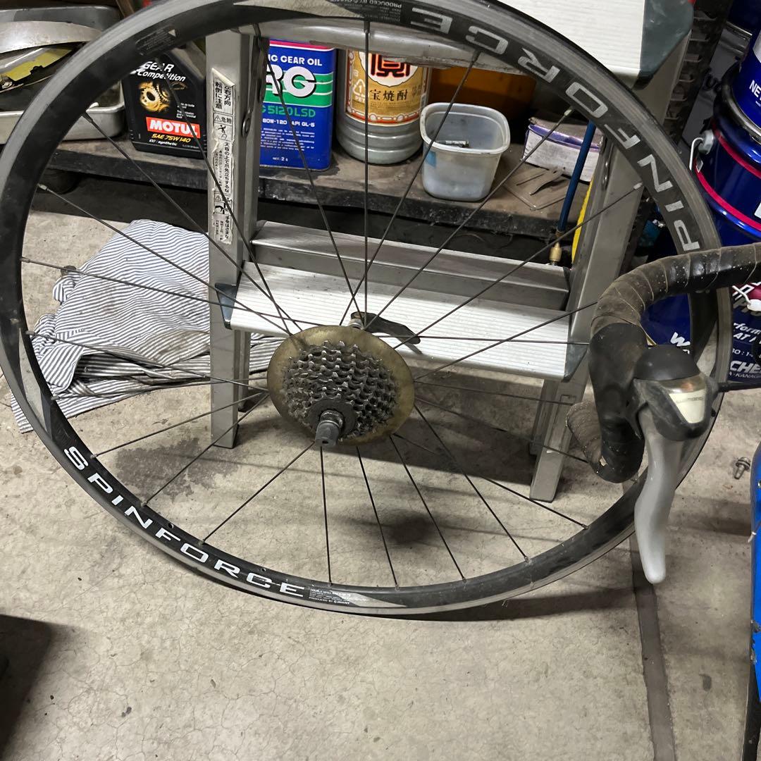 部品取り　ジャンク　GIANT ロードバイクフレーム 青白