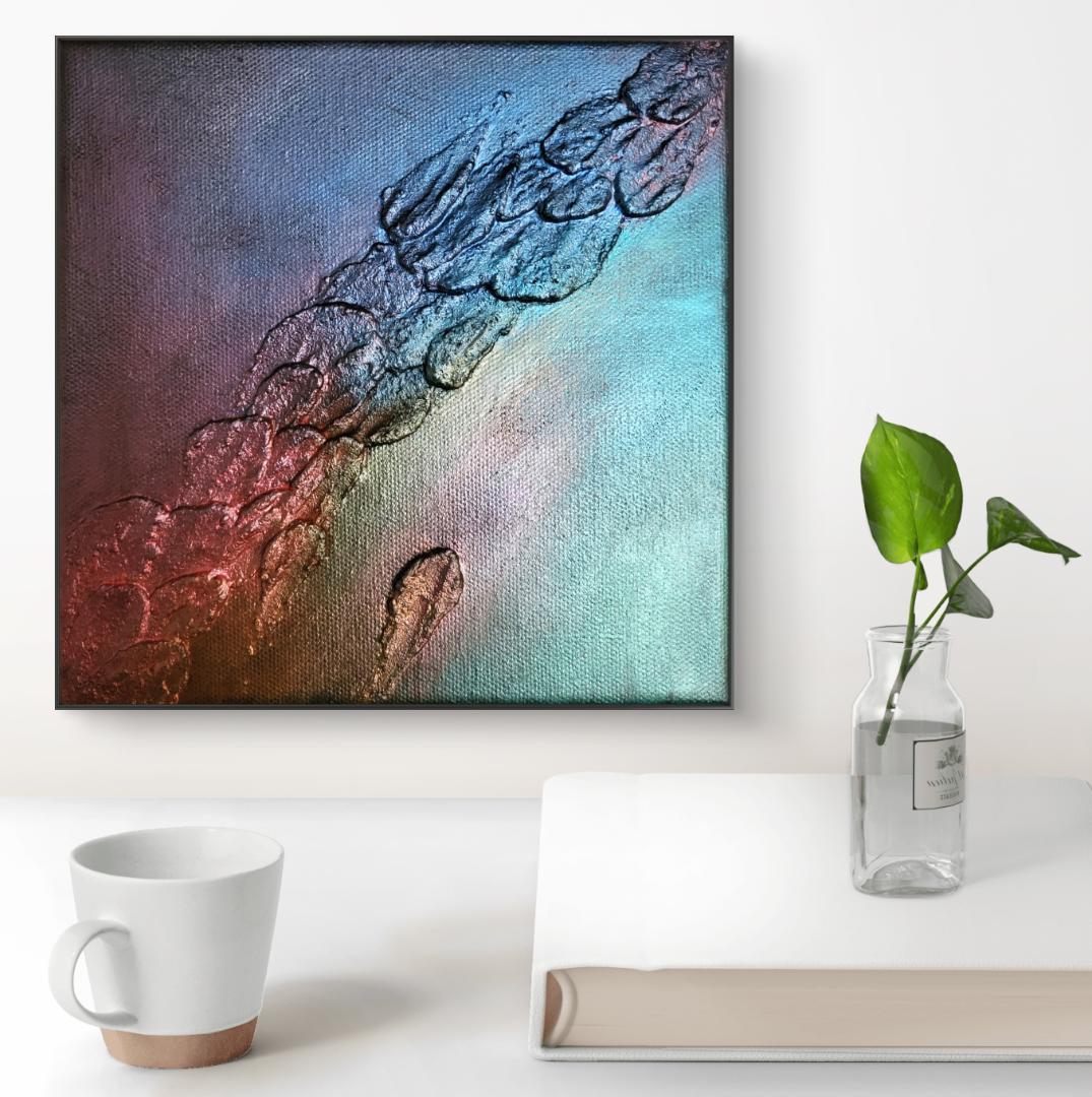 Earth/ テクスチャーアート 18×18㎝ S0 原画1点のみ モダンアート