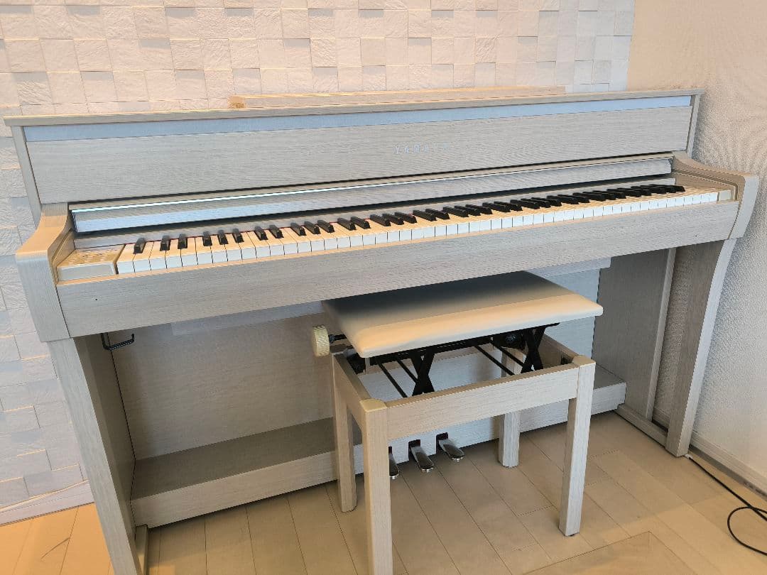 電子ピアノ CLP-675WA ホワイトアッシュ調 [88鍵盤]2017年製