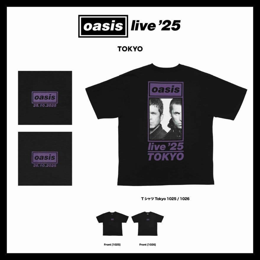 oasis live '25 Tシャツ TOKYO 1026 XLサイズ