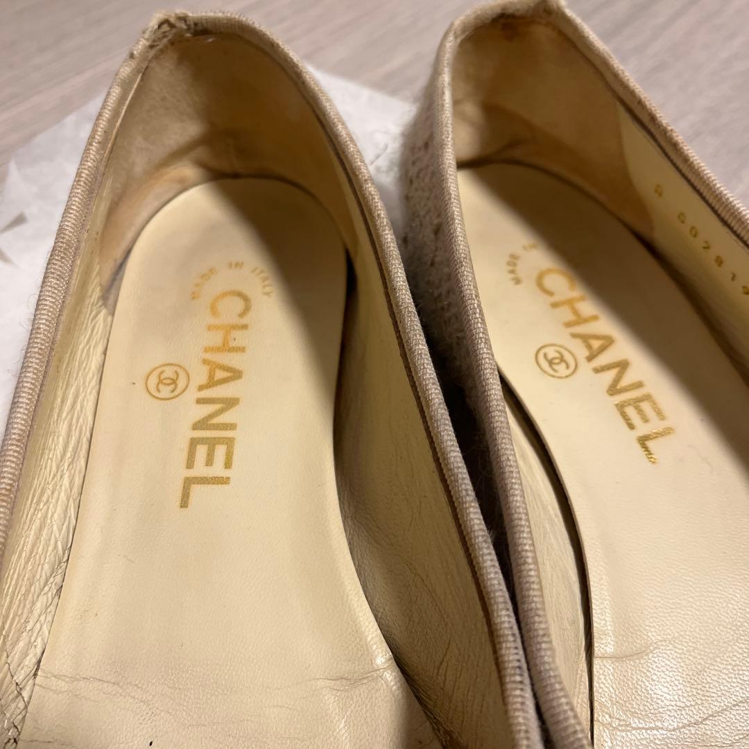 CHANEL シャネル　ツイードバレエシューズ 37サイズ