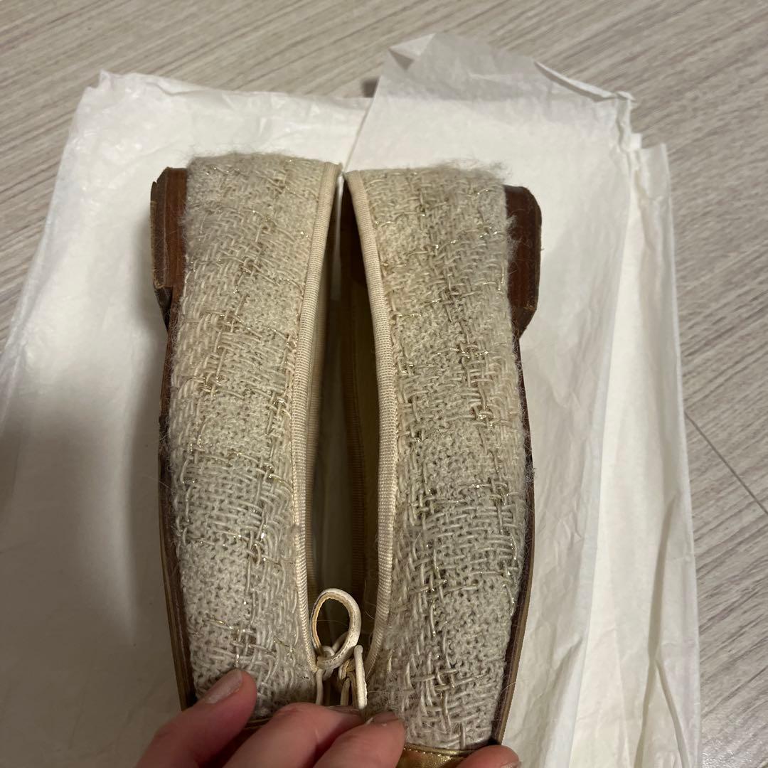 CHANEL シャネル　ツイードバレエシューズ 37サイズ