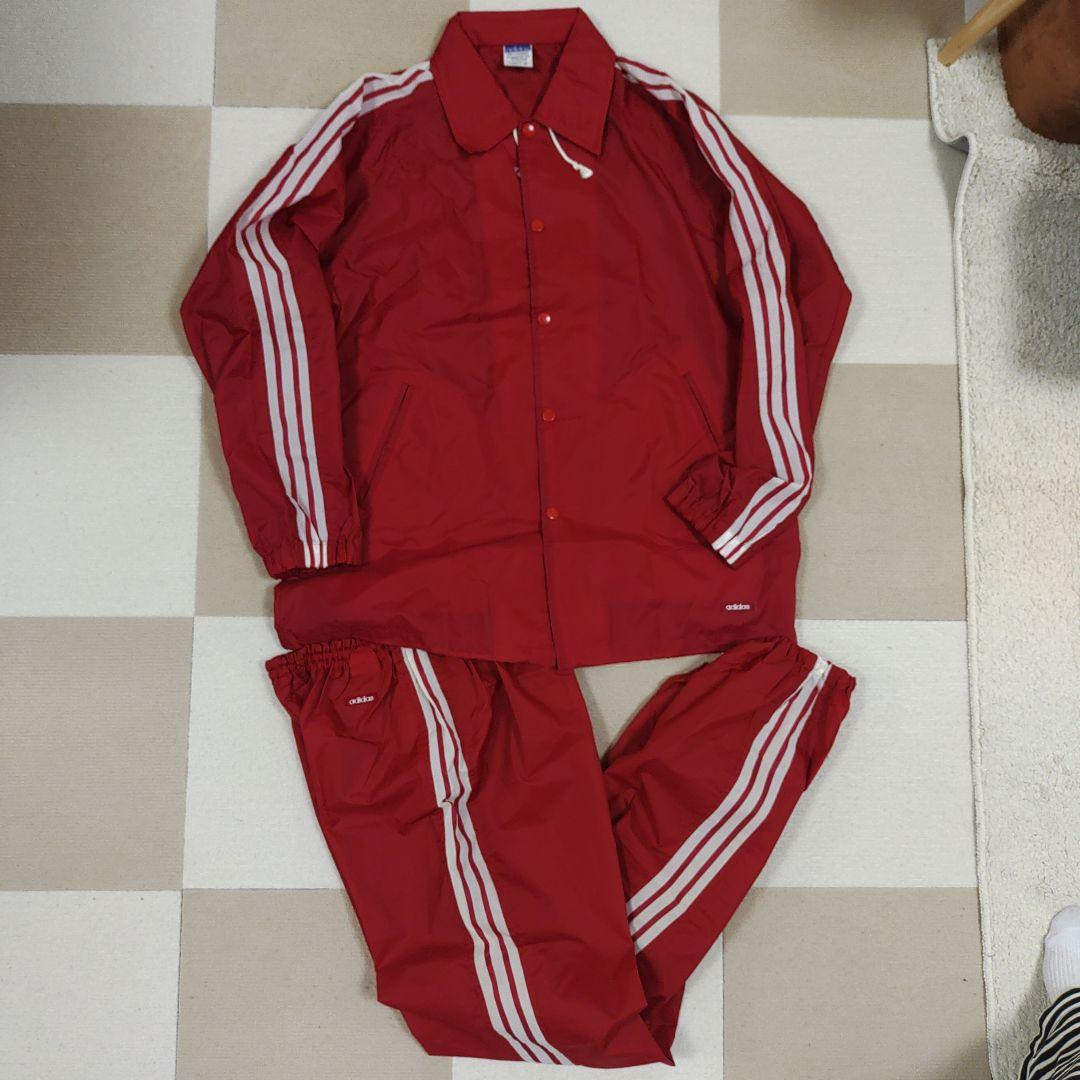 激レア80s新品 adidas ナイロンセットアップ ウインドブレーカー西ドイツ