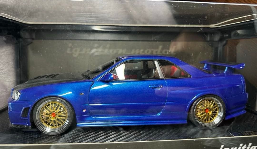 IG0017 ニスモ R34 GT-R Zチューン ベイサイドブルー 限定140