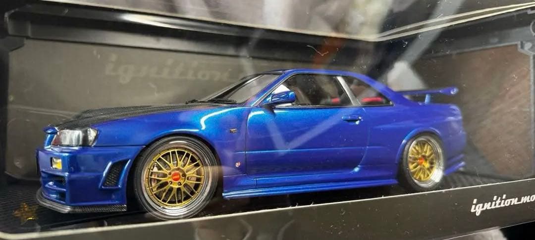 IG0017 ニスモ R34 GT-R Zチューン ベイサイドブルー 限定140