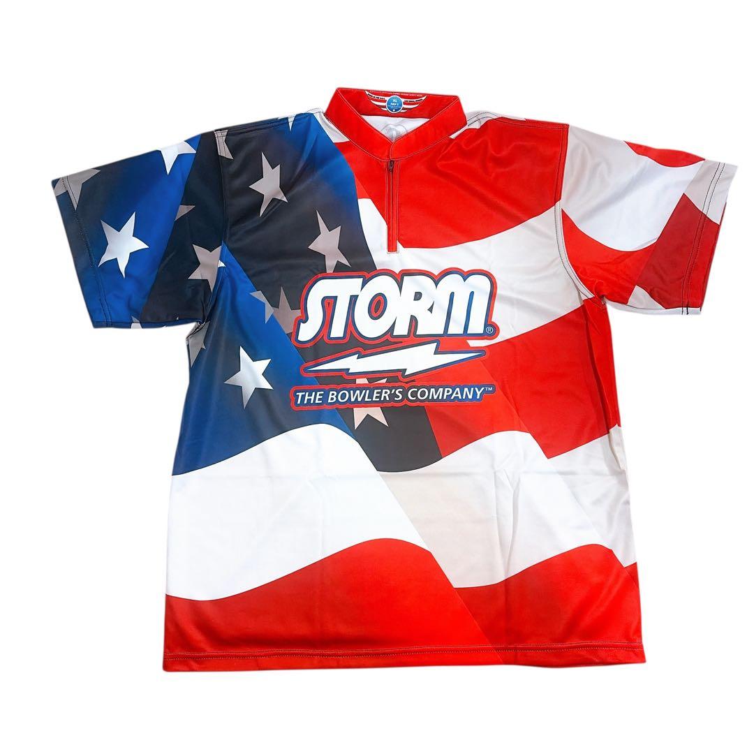 【新品/USサイズXL ストーム ボウリングウェア ブルー レッド ホワイト】
