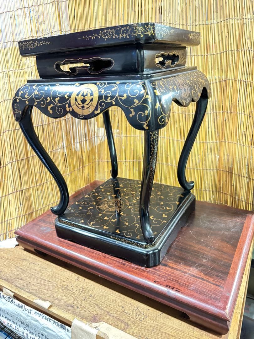 超貴重 江戸時代 伊達家から最上家に渡った 家紋の座卓