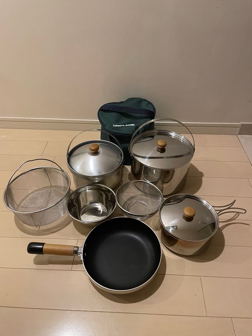 UNIFLAMEのクッカーfan5DX　5点セットです。 収納ケース付き