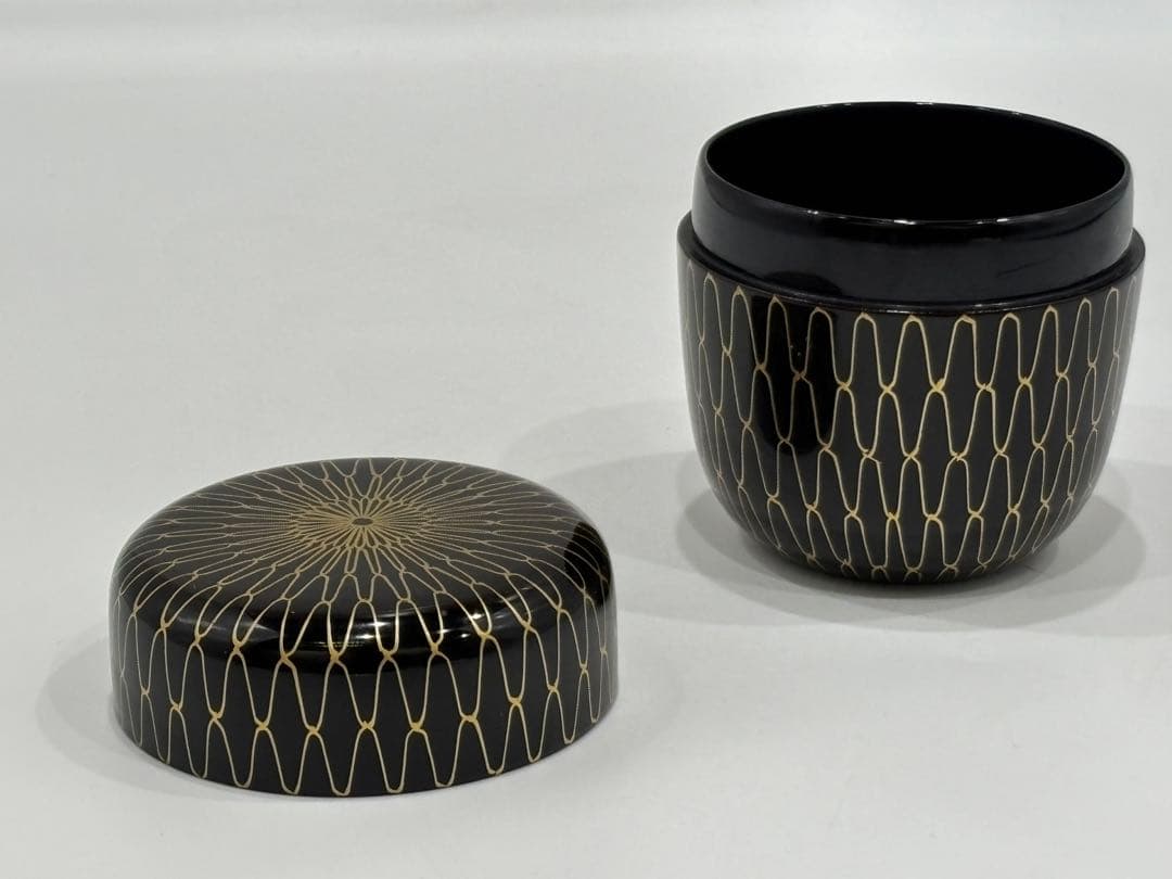 茶道具 金網目 中棗 香雲造 棗 共箱