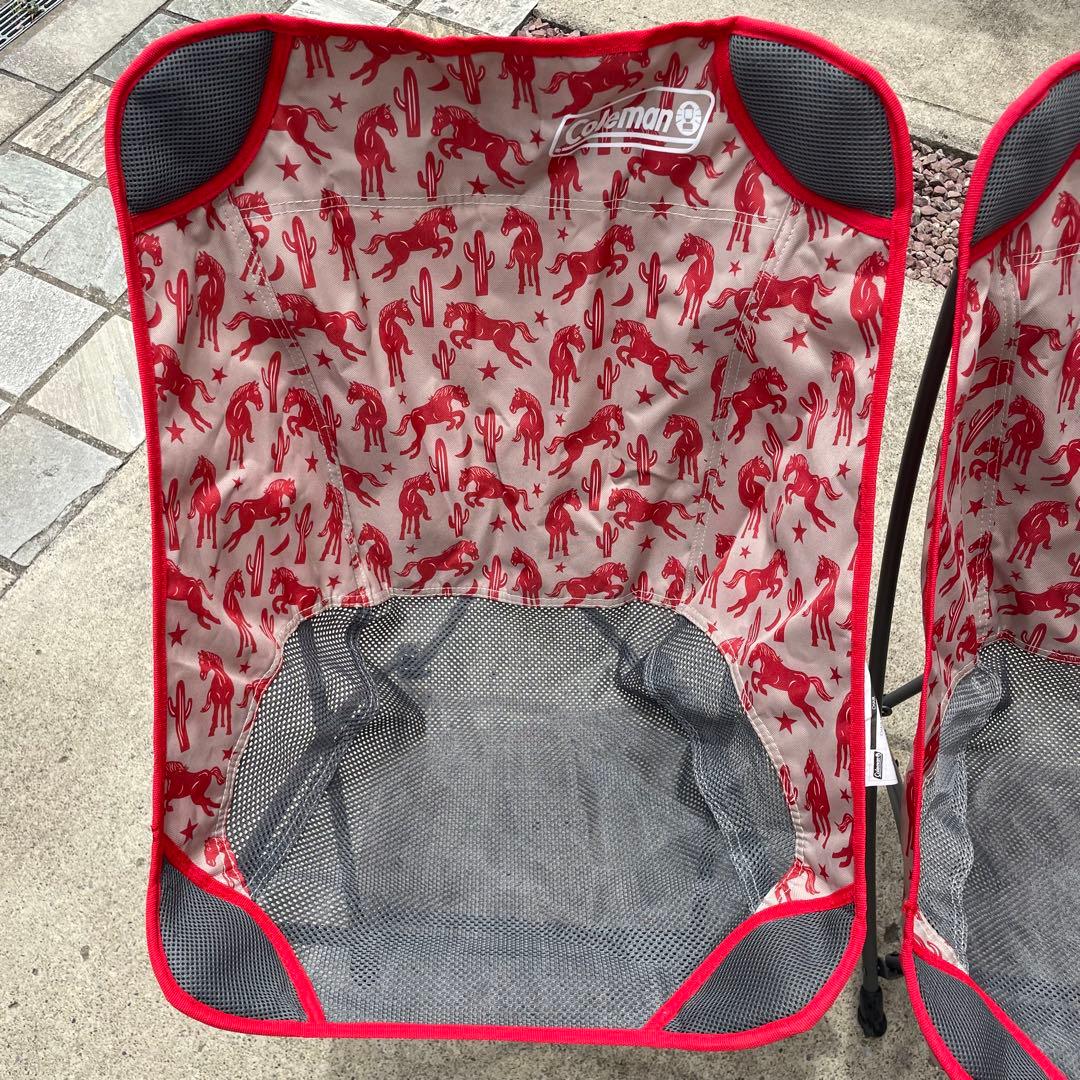 希少　美品　Coleman ヒーリングチェア　テキサスレッド　真鍋太郎　２脚