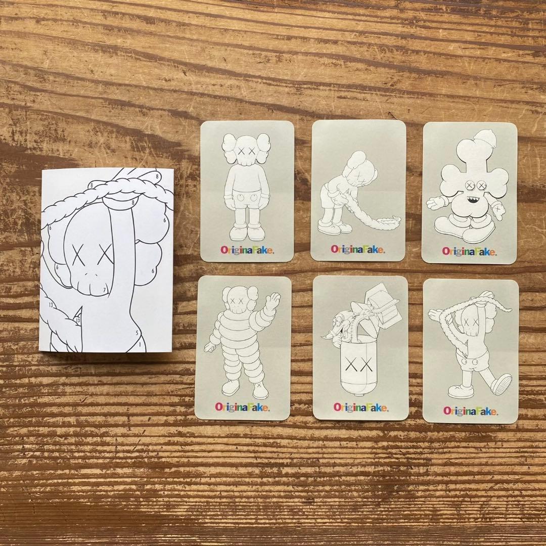 KAWS OriginalFake オリジナルフェイク ステッカー 6枚セット