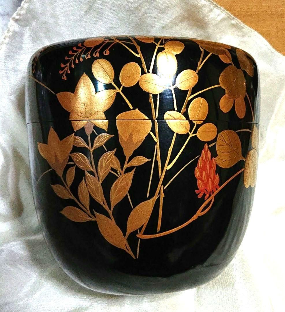 茶道具大棗萩金蒔絵