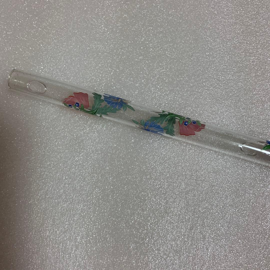 HALL クリスタルフルートC菅　Poppy 花柄デザイン