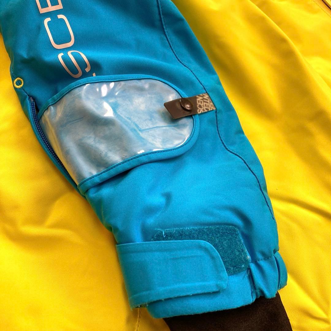 【美品】デサントdescentスキーウェアスキー スノボジャケットMメンズ黄青
