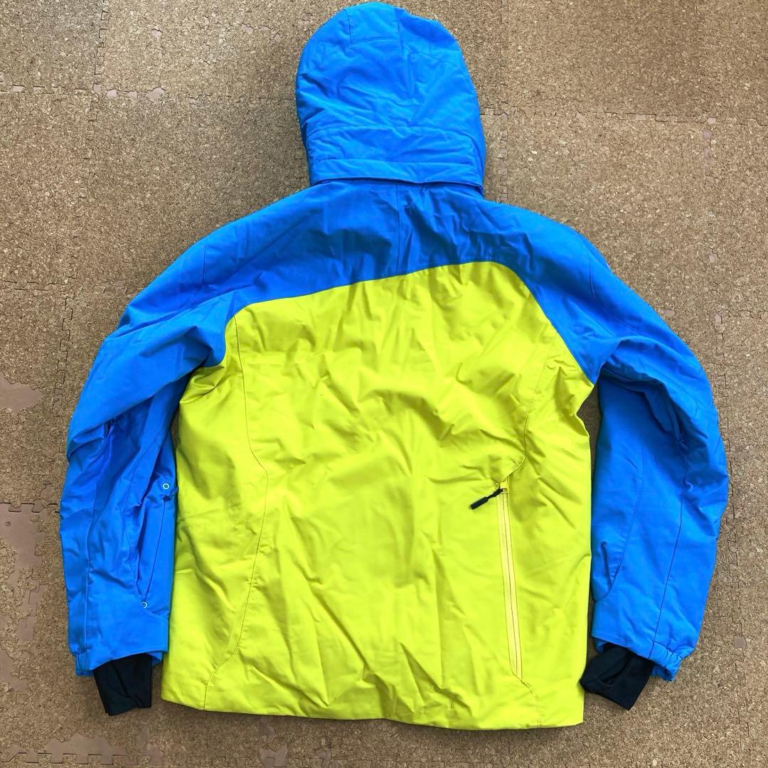【美品】デサントdescentスキーウェアスキー スノボジャケットMメンズ黄青