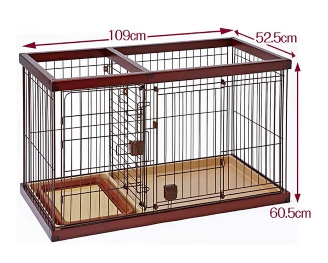 Petio トイレのしつけができるドッグルームサークル、専用トイレトレー付き