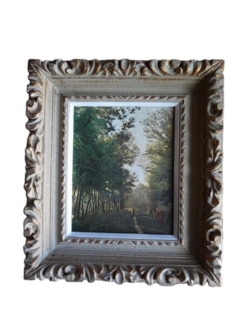 世界の名画・コローヴィル タブレー・自然の風景画 フレーム付き・複製画