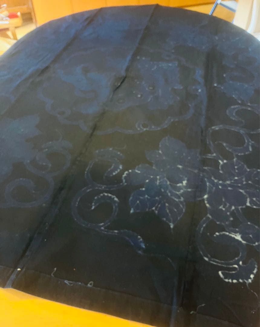 明治時代の筒描　揚羽蝶✴︎藍染タペストリー