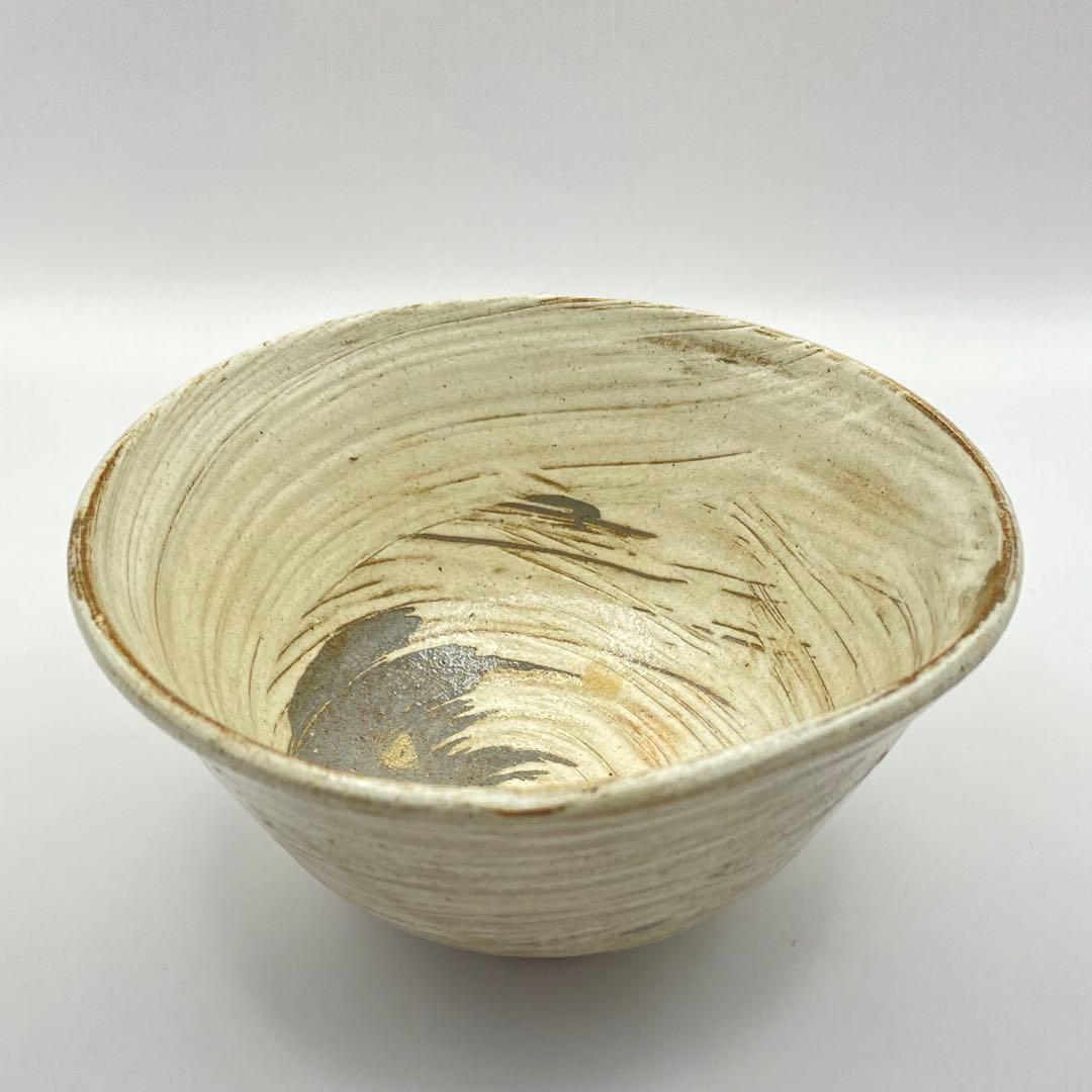 抹茶茶碗 刷毛目　加藤芳右衛門　銘 末広　共箱入　茶道具　茶盌　茶器　陶芸