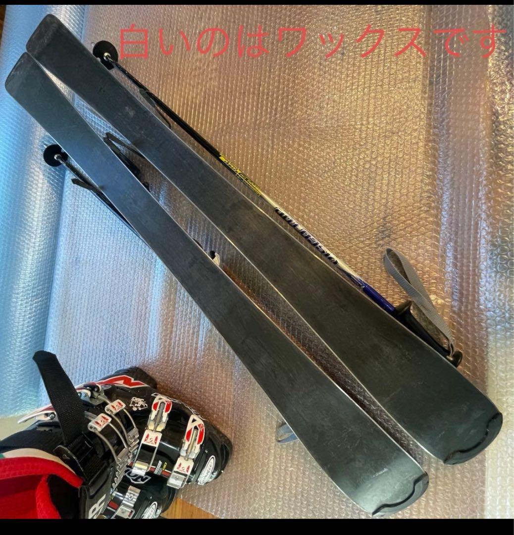 男の子　ジュニア　110cm head 21-21.5cm スキー　ストック付