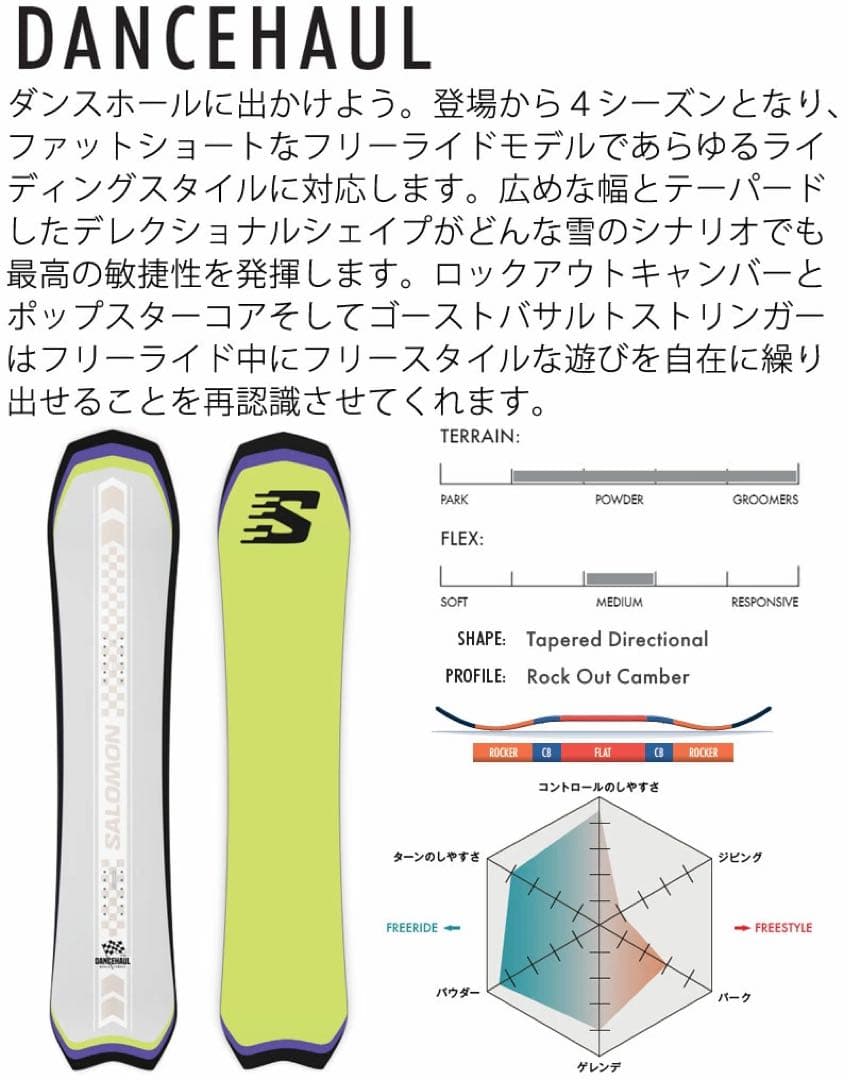 スノーボード SALOMON DANCEHAUL 24-25 157cm