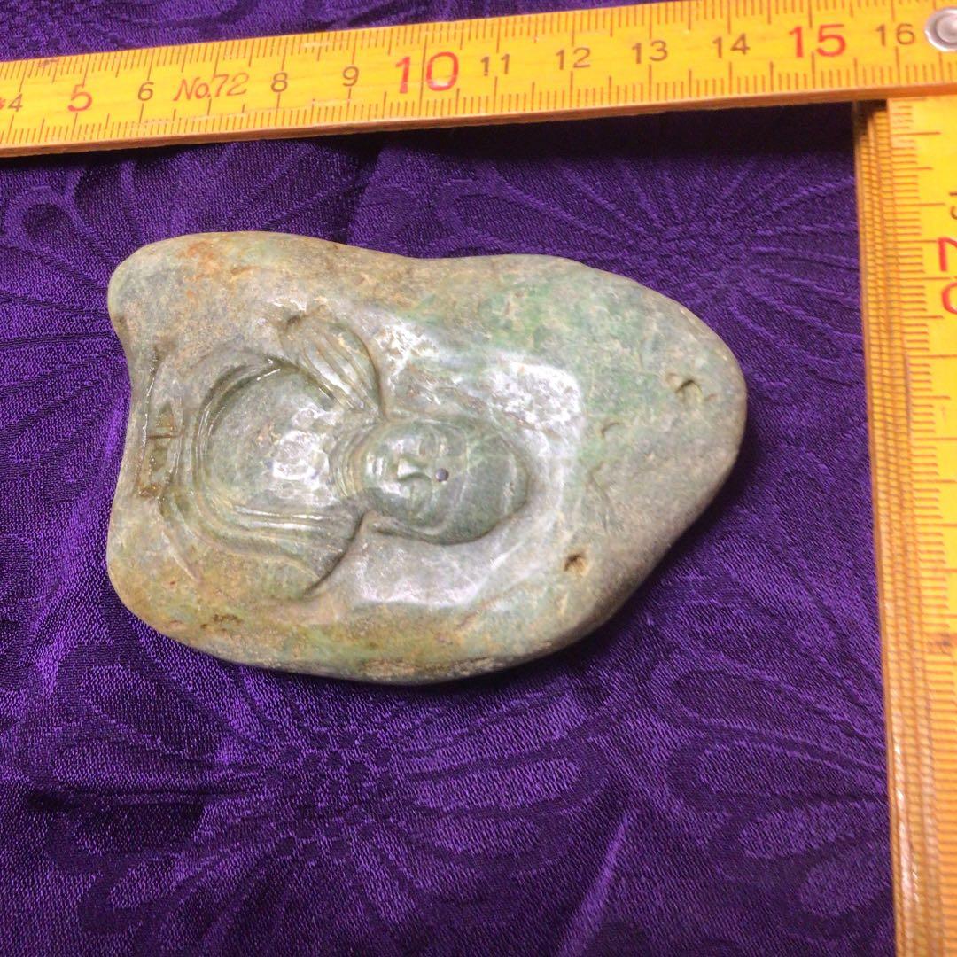 国産糸魚川翡翠阿弥陀仏座像刻石　国産ヒスイ　翡翠