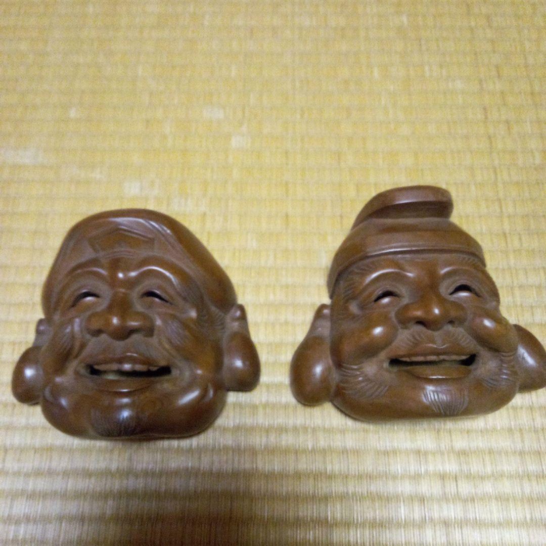 井波木彫り限定、中西作、大黒様と恵比寿様
