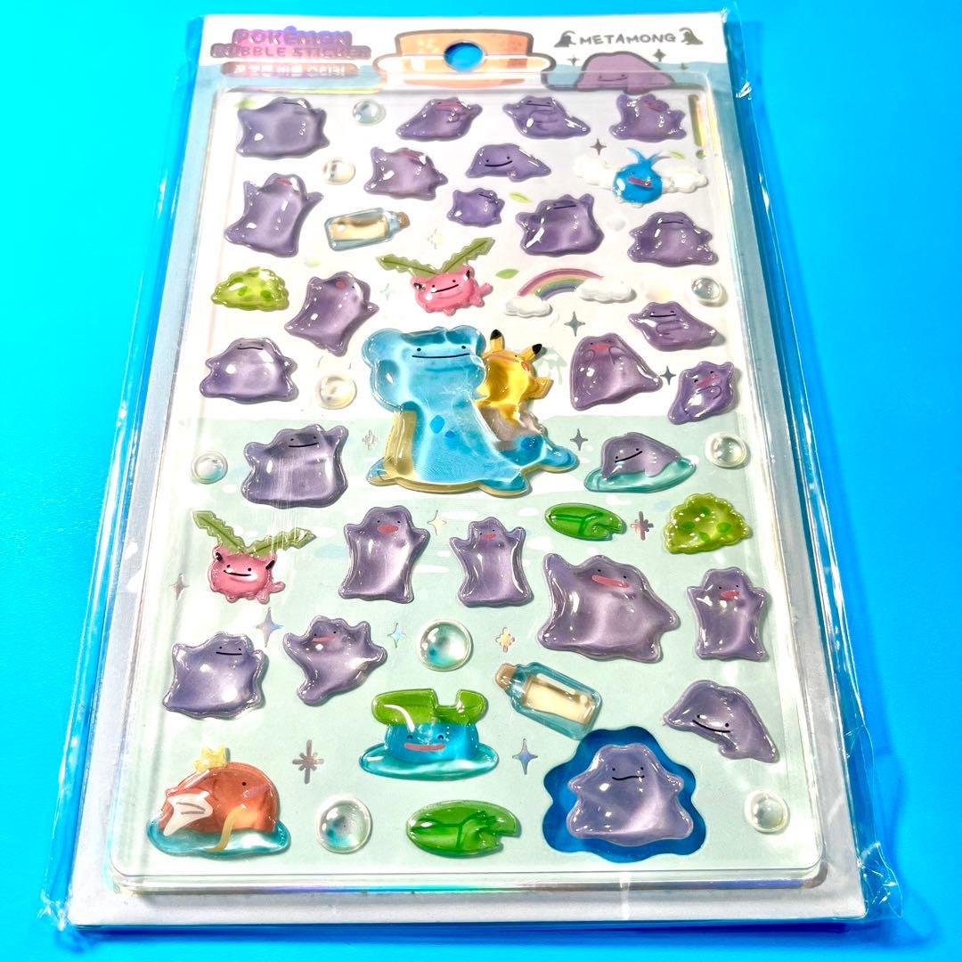ポケモン 韓国 公式 ぷくぷく ボンボンドロップ シール ステッカー メタモン