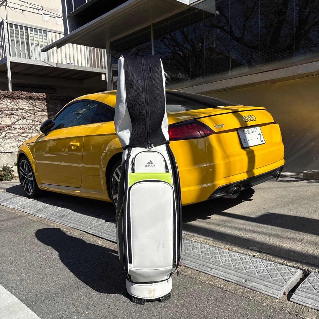 ADIDAS キャディバッグ 白/黒/黄緑　 値下げ