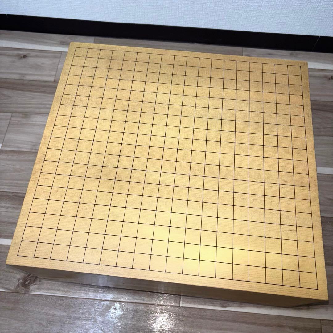 高級 囲碁盤 ケース付き 脚付き へそ有り 碁石セット