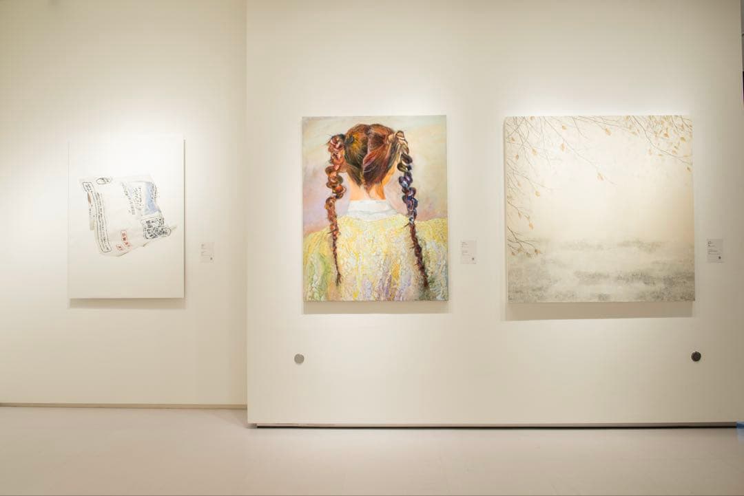 【F50号】【油彩】tightrope #02 少女 後ろ向き ピンク