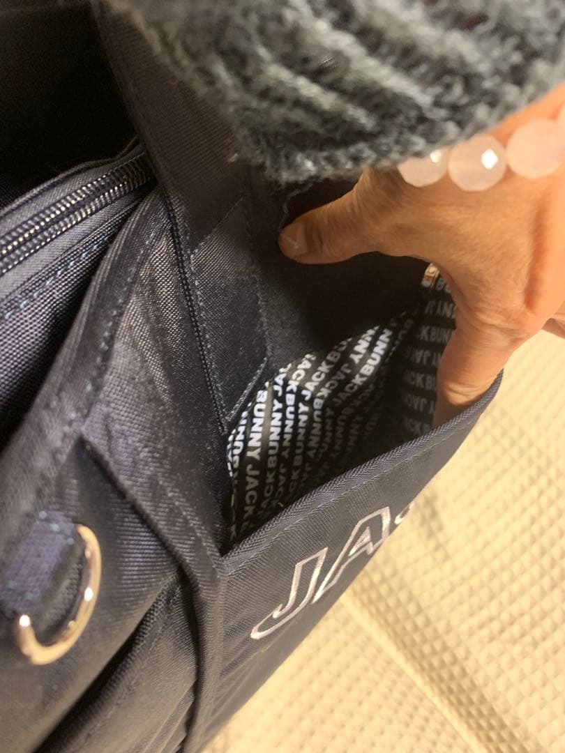 新品タグ付　ジャックバニー　ゴルフ　ボストン　 ネイビー トートバッグ