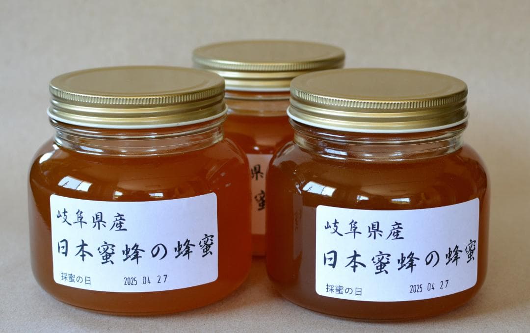 岐阜県産 日本蜜蜂の蜂蜜　純粋はちみつ 2100g (700g×3本）　②