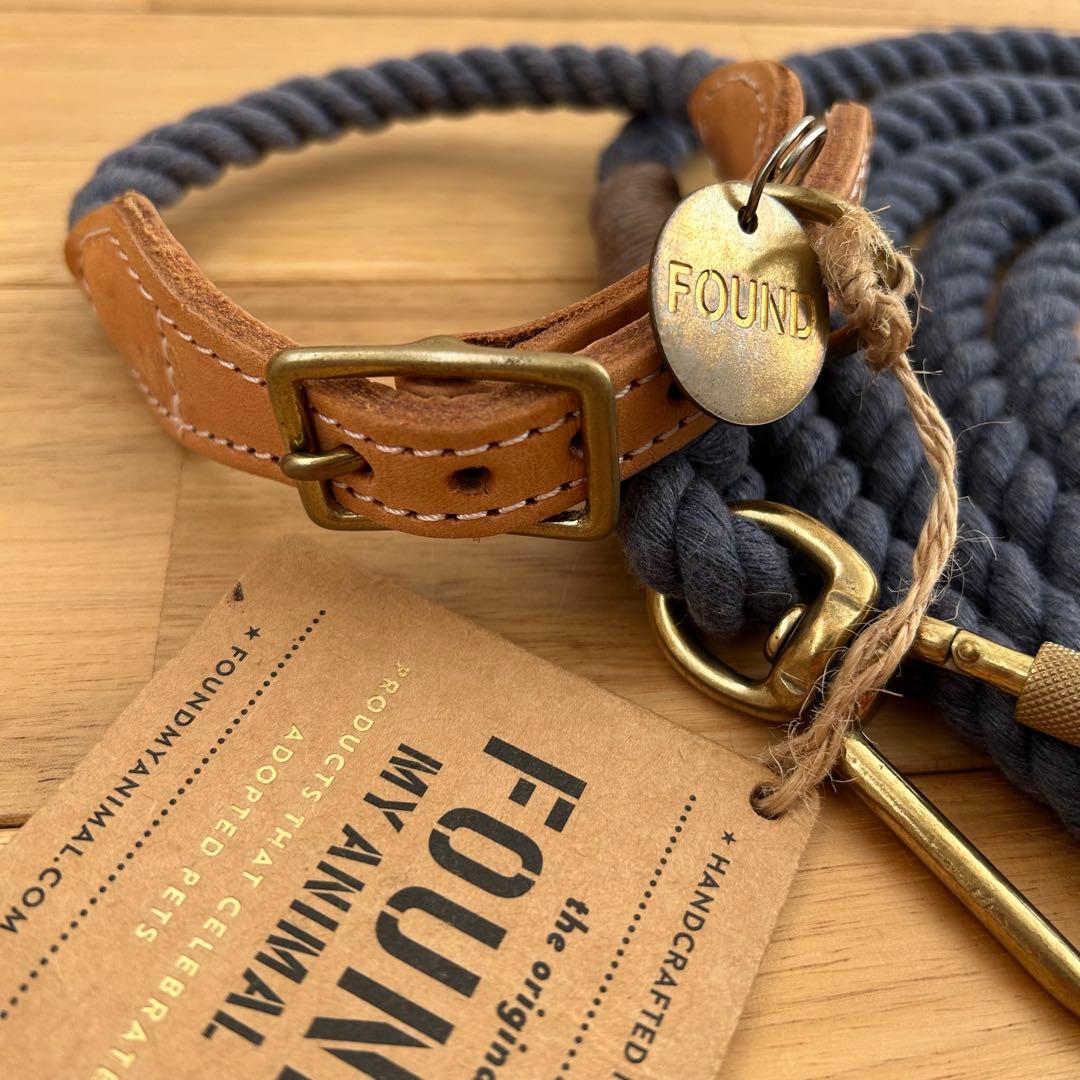 FOUND MY ANIMAL ロープリード 首輪 リード カラー セット M