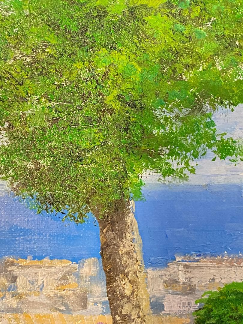 「真作」生田明「プロバンス」風景画　油彩画　額装　サイン有り　F4号