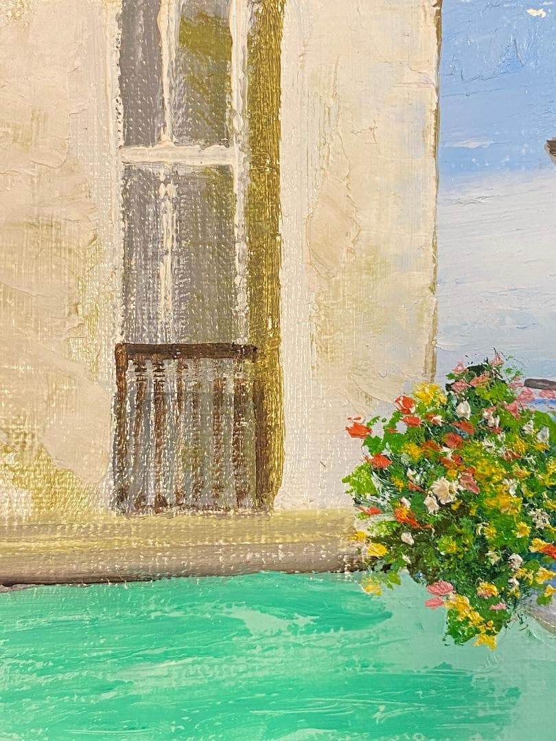 「真作」生田明「プロバンス」風景画　油彩画　額装　サイン有り　F4号