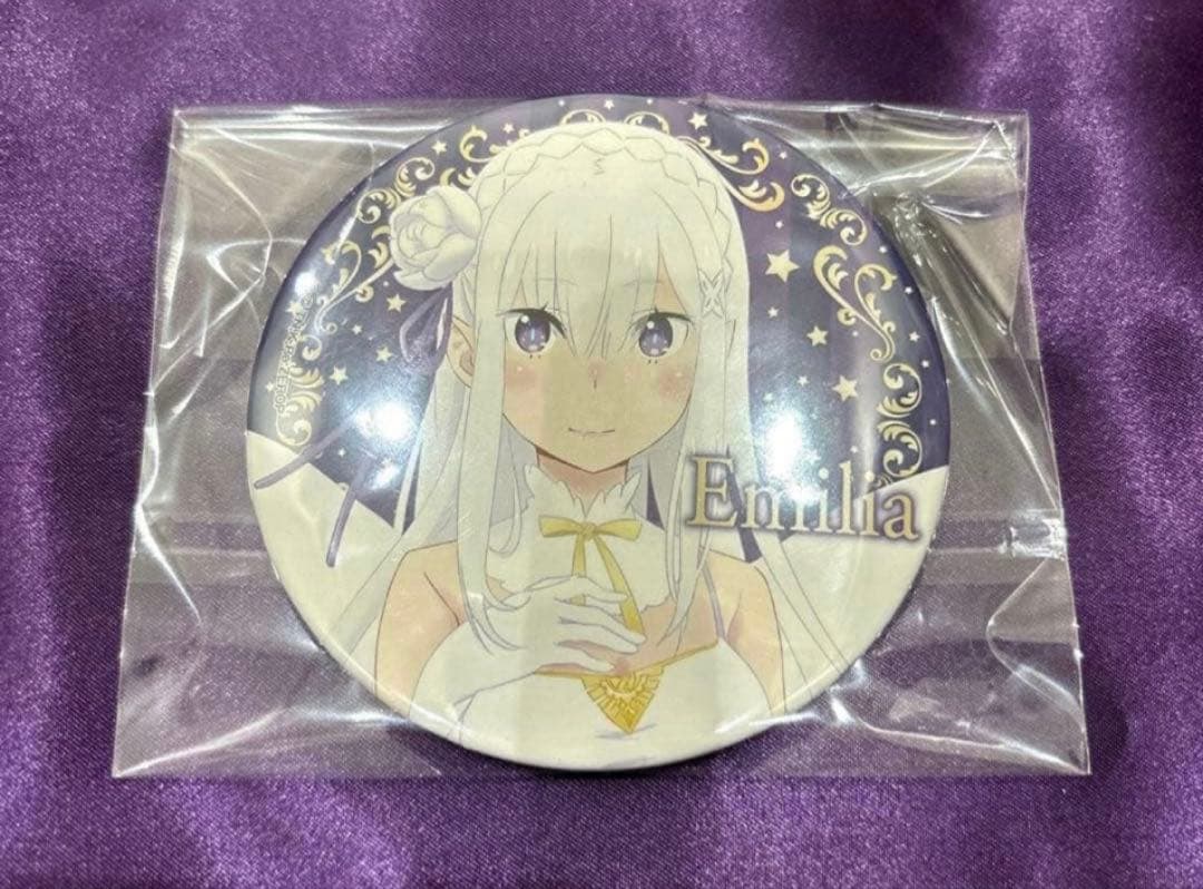 【Re:ゼロから始める異世界生活】エミリア セガコラボカフェ 缶バッジ リゼロ