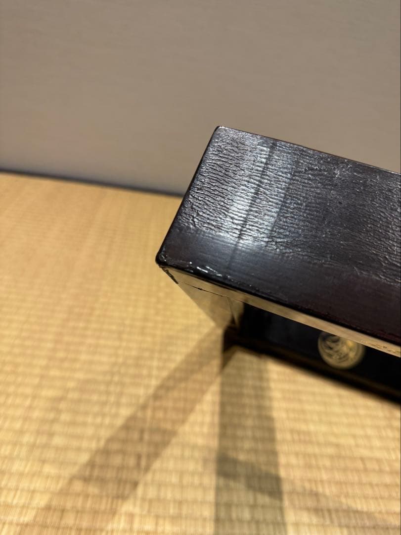 林哲山 花丸蒔絵 炉縁 共箱 木製漆器 茶道具